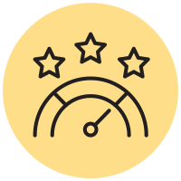 yellow stars and metre icon