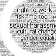 Black words on a white background #MeToo 