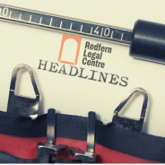 RLC in the Media: A close up shot of a typewriter having typed the word Headlines. The RLC logo appears above the text.