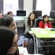International students in class
