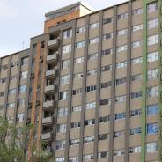 housing huge block brown and green right diagonal