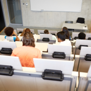 International Students - lecture hall back of head