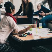 Group of students studying
