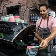 Braista making coffee